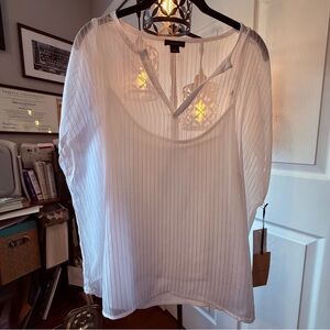 Chic White Sheer Blouse